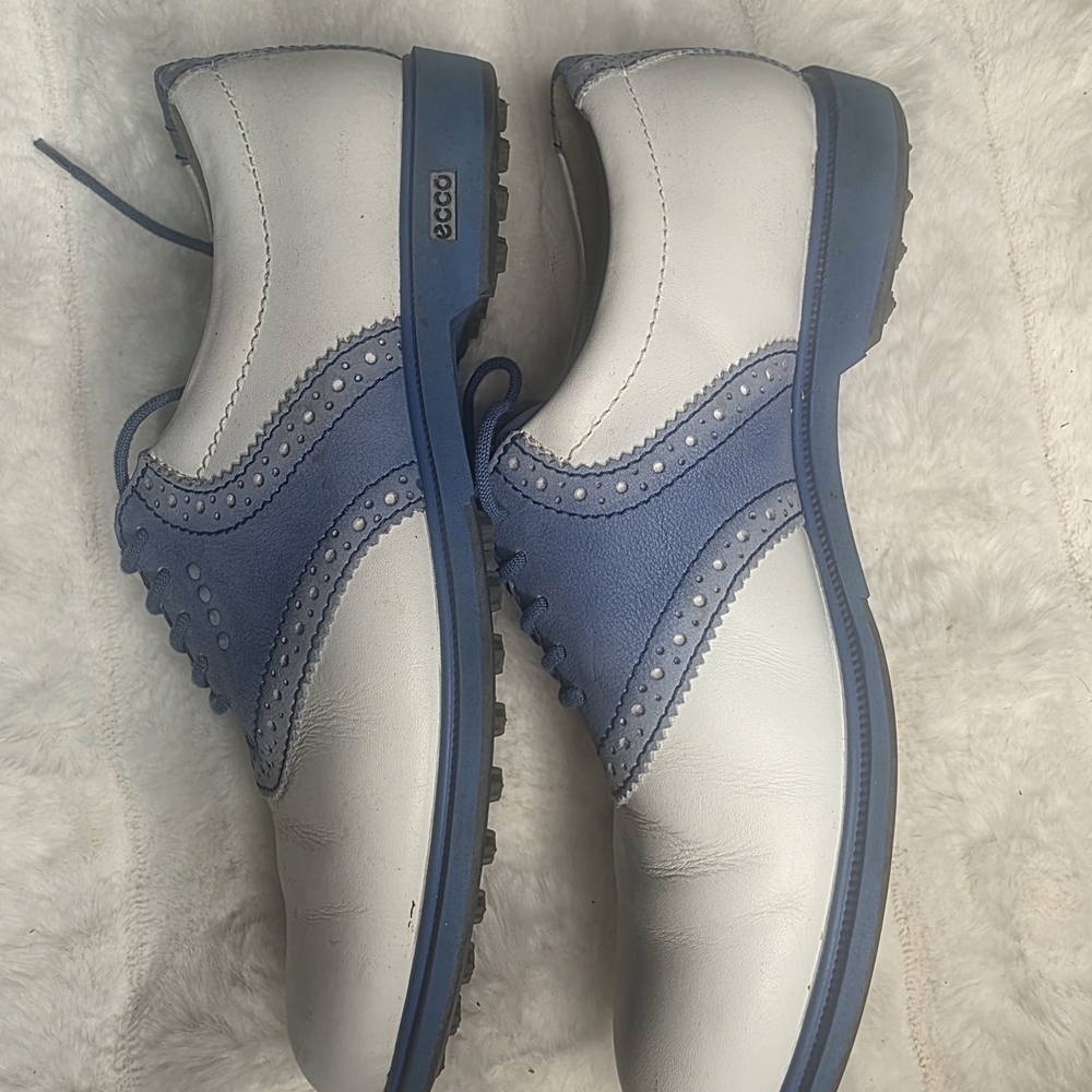 Ecco Women's Athletic Shoes - Blue and White - Picture 6 of 6